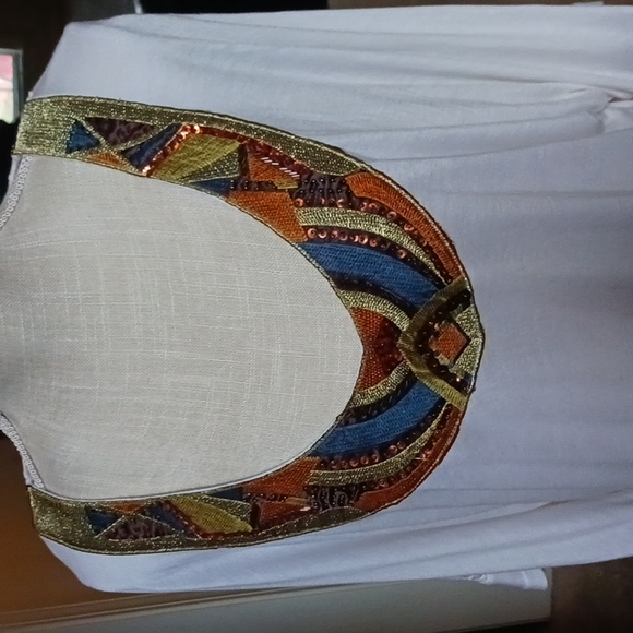 Baby Phat Tops - BABY PHAT VINTAGE WHITE MULTI-COLOR PLUS SIZE TOP
